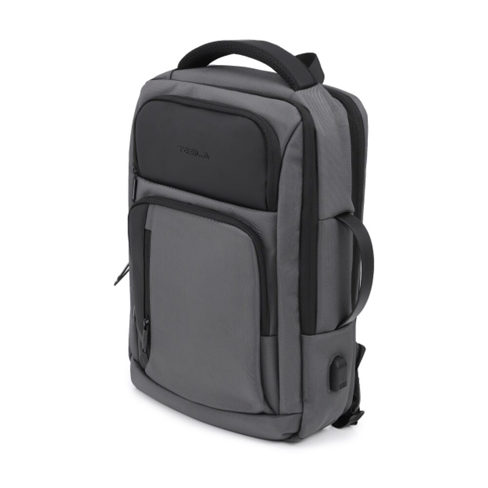 Tesla Orion Backpack With External USB Charging Port Charcoal 43x30x16cm