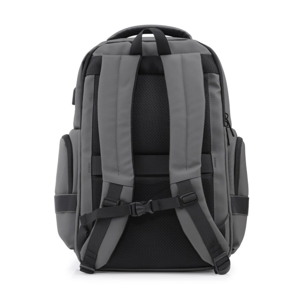 Tesla Aries Backpack W/ USB Charging Port Laptop Compartment Charcoal 46x33x19cm