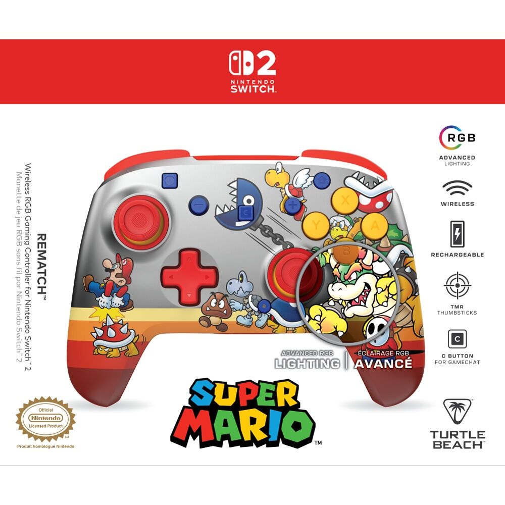 Turtle Beach Rematch Wireless Nintendo Switch 2 Controller Koopa Troop