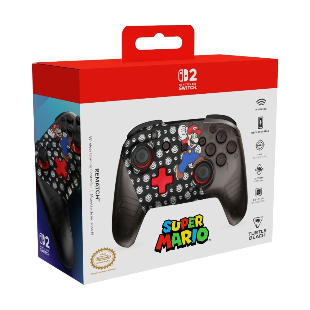 Turtle Beach Rematch Wireless Controller Compatible W/ Switch 2 Super Mario