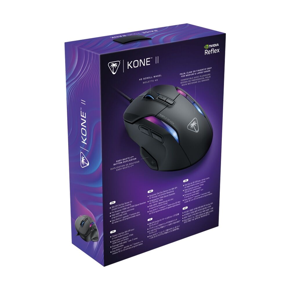 Turtle Beach Kone II Wired Ergonomic RGB Illumination Gaming Mouse Black