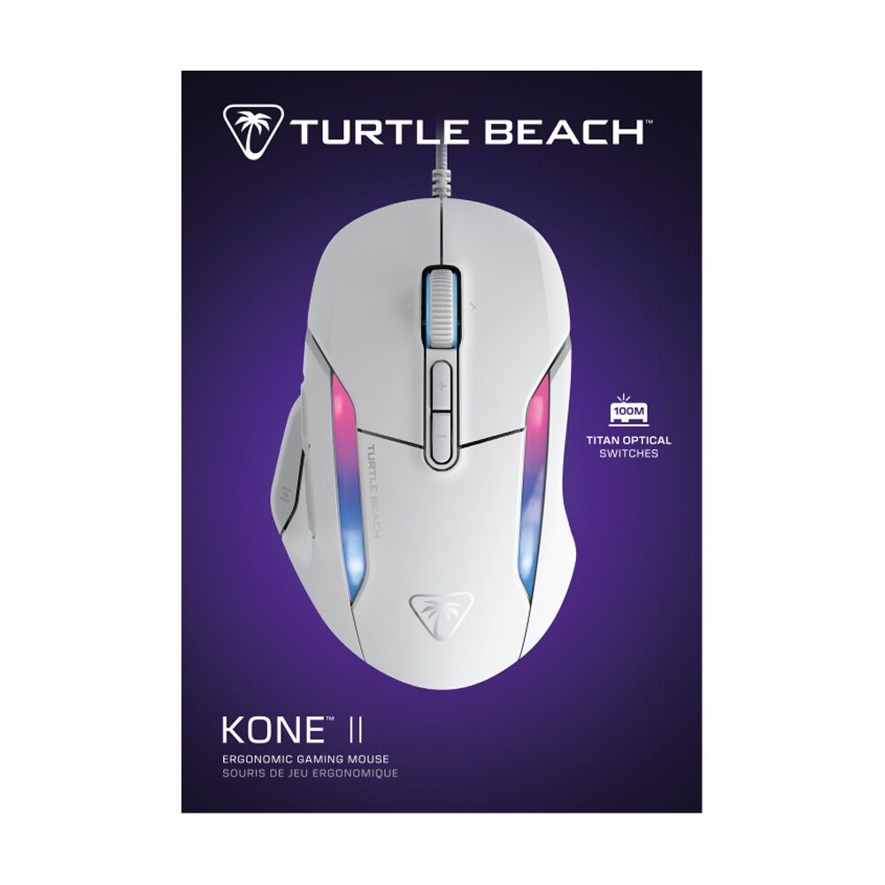 Turtle Beach Kone II Wired RGB Ergonomic Mechanical Gaming Mouse White