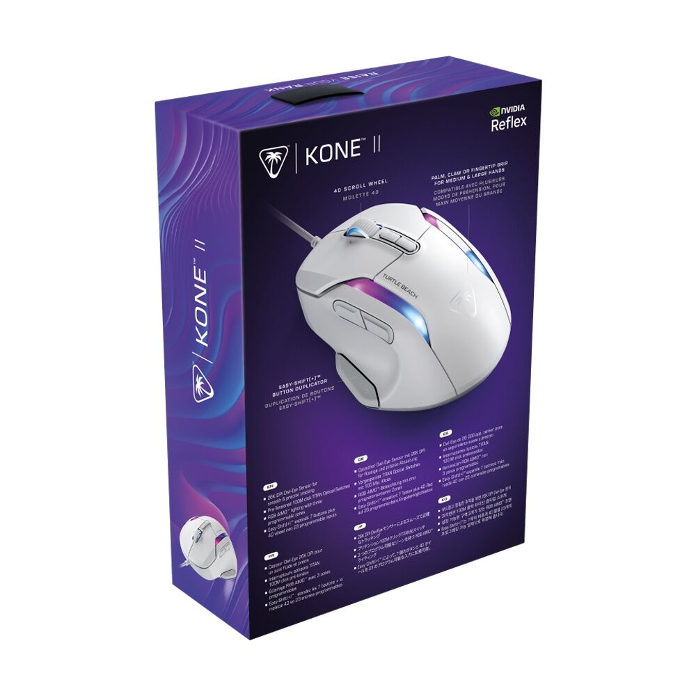 Turtle Beach Kone II Wired RGB Ergonomic Mechanical Gaming Mouse White