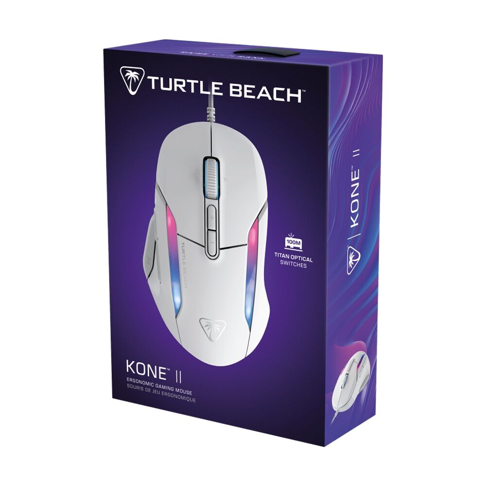 Turtle Beach Kone II Wired RGB Ergonomic Mechanical Gaming Mouse White
