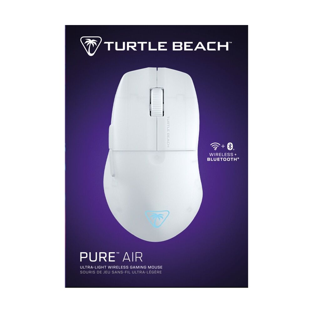 Turtle Beach Pure Air Wireless/Bluetooth RGB Ergonomic Gaming Mouse White