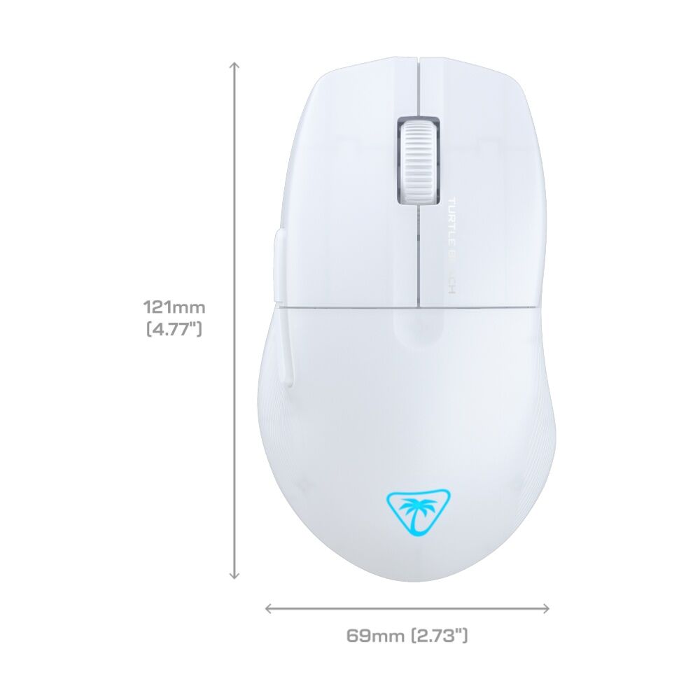 Turtle Beach Pure Air Wireless/Bluetooth RGB Ergonomic Gaming Mouse White