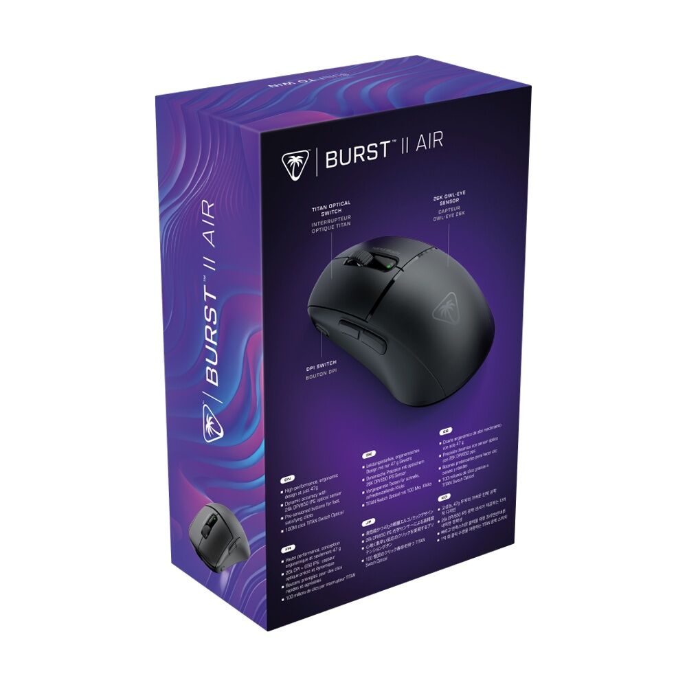 Turtle Beach Burst II Air Wireless Lightweight Gaming Mouse Black