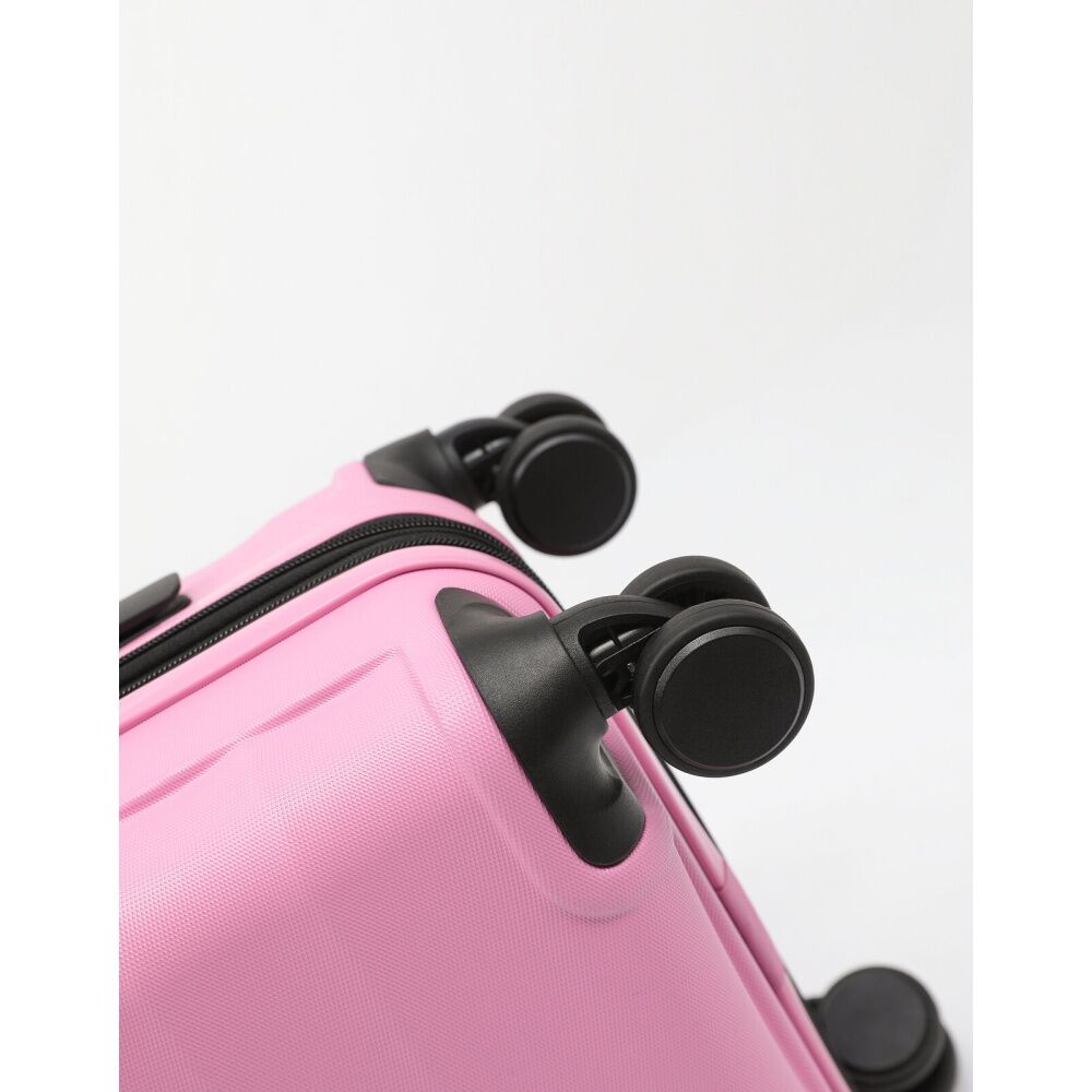 Tosca Individual Hard Shell Suitcase With Spinner Wheels Pink Medium 26in