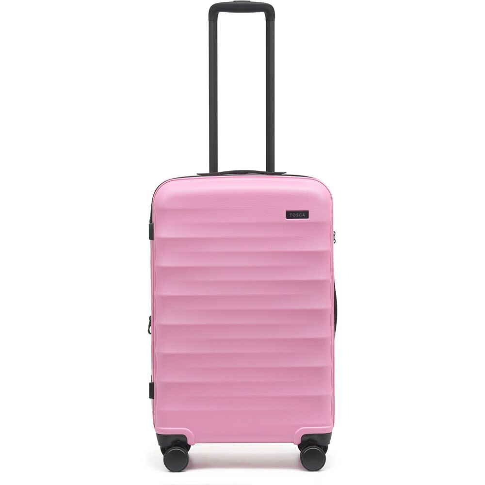 Tosca Individual Hard Shell Suitcase With Spinner Wheels Pink Medium 26in