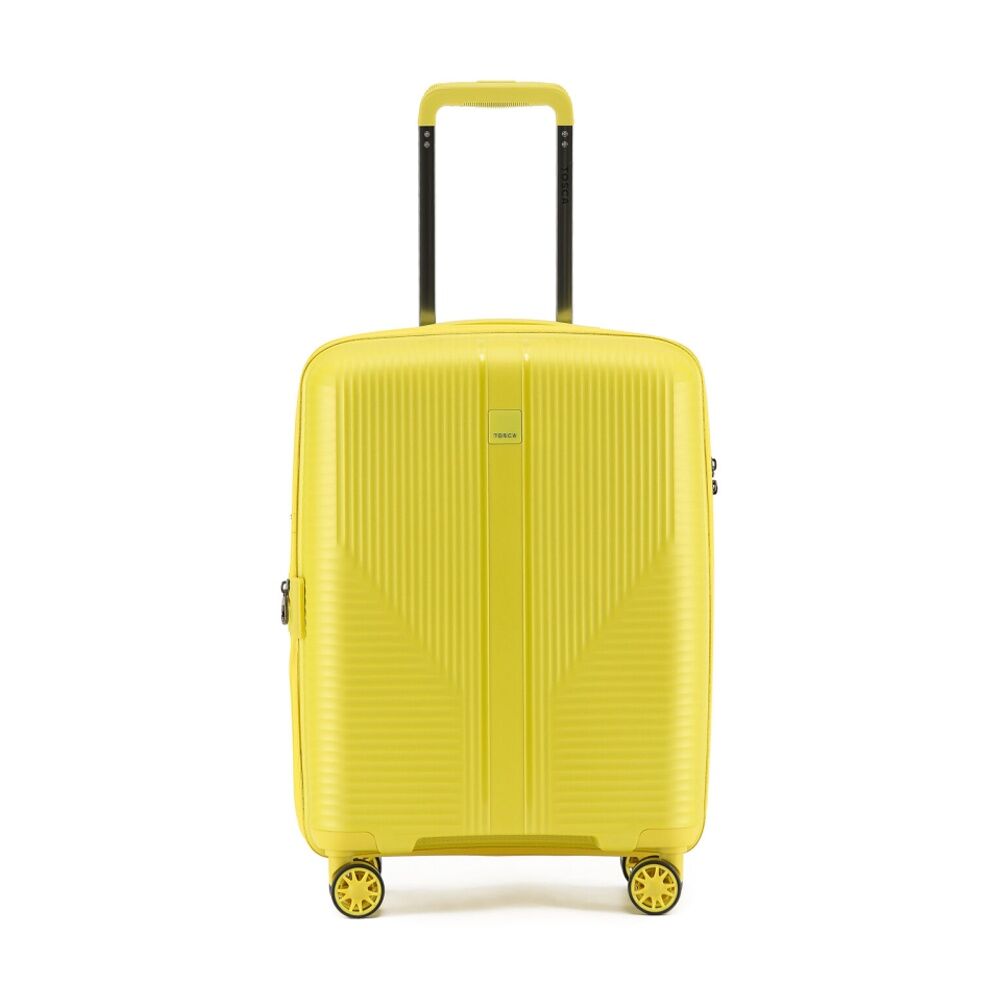 Tosca F-Lite Suitcase Hard Shell Lightweight Travel Luggage Yellow Small 54cm