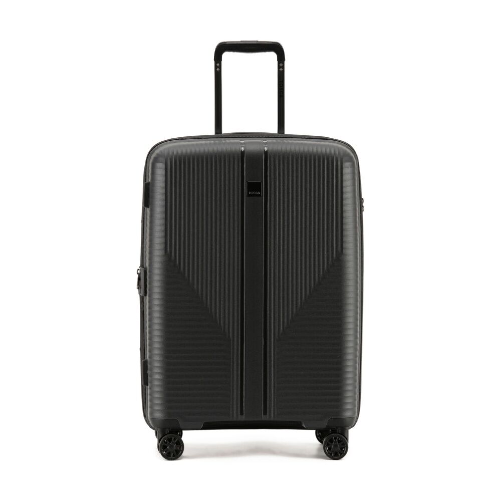 Tosca F-Lite Suitcase Hard Shell Lightweight Travel Luggage Black Medium 65cm