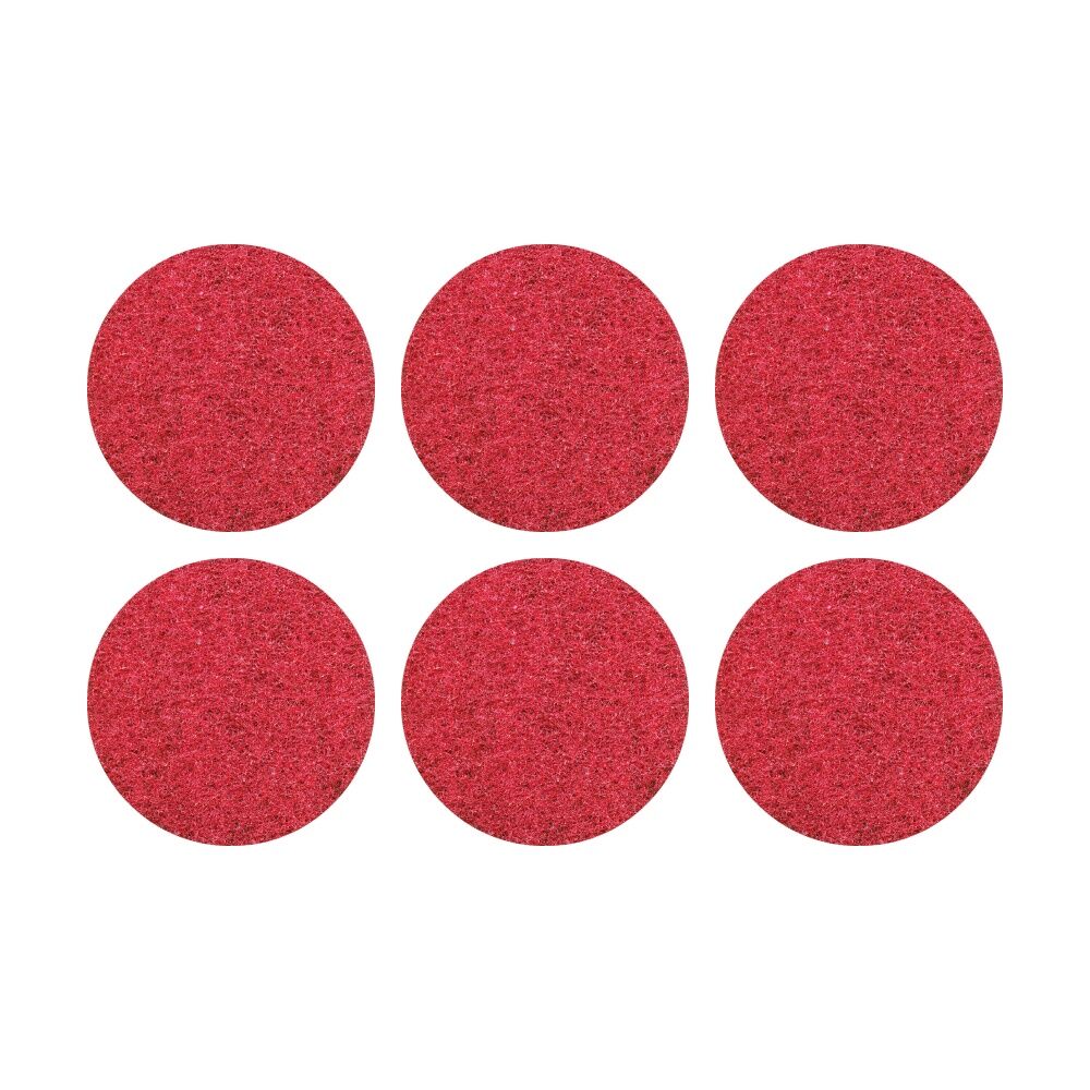 6PK Glomesh Regular Speed Spray Bufffing Machine Floor Pad Red 330mm