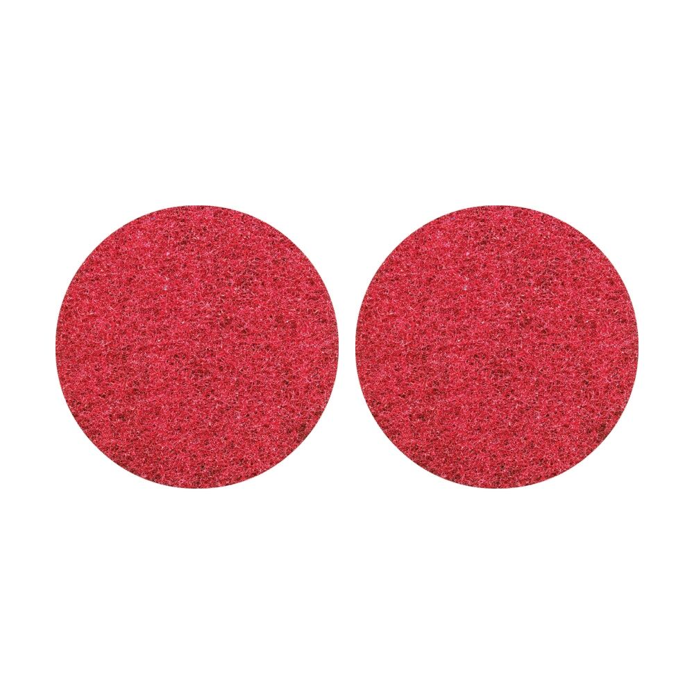 2PK Glomesh Regular Speed Spray Bufffing Machine Floor Pad Red 350mm