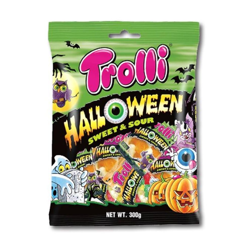 9PK Trolli Sweet And Sour 300g Fruit Flavour Chewy Lollies/Gummies