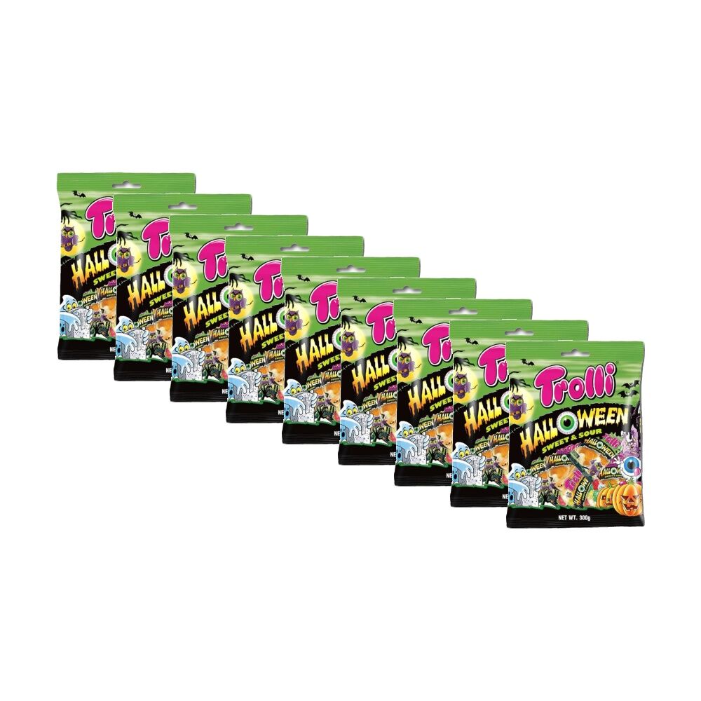 9PK Trolli Sweet And Sour 300g Fruit Flavour Chewy Lollies/Gummies