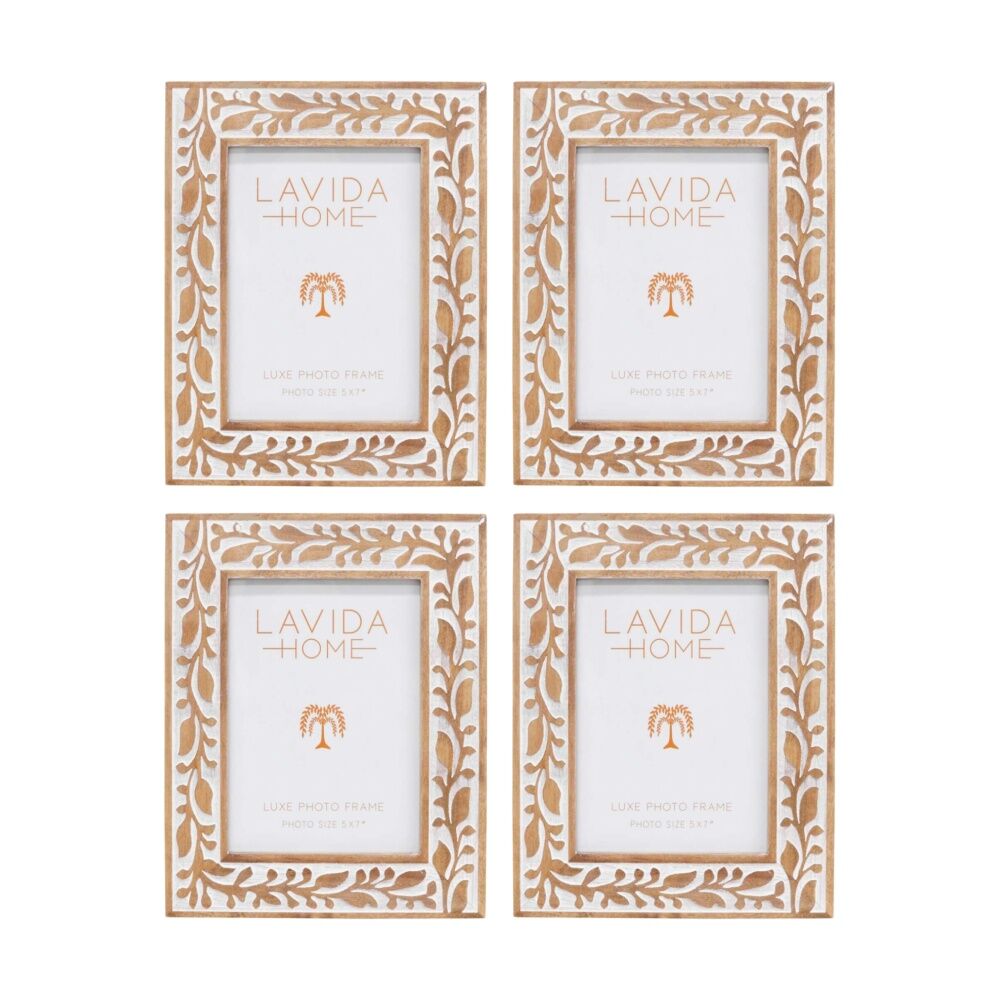 4PK LVD 5x7 Inch Cinque Luxe Table/Wall Decor Picture/Photo Frame 25x20x2cm
