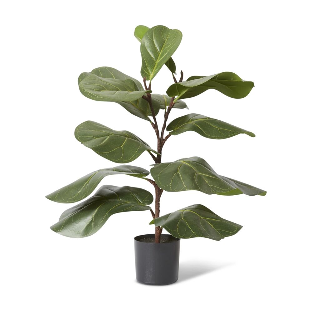 2PK E Style Fiddle Lush Tree Artificial Plant Decor Green 50x40x70cm