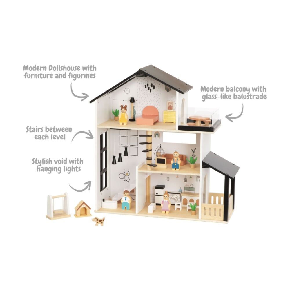 Tooky Toy Kids Play Doll House Family Figures Furniture Pet Accessories 3y+