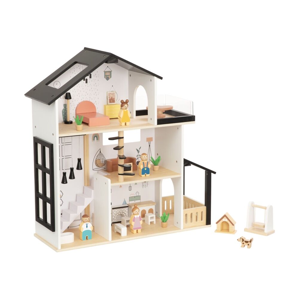Tooky Toy Kids Play Doll House Family Figures Furniture Pet Accessories 3y+