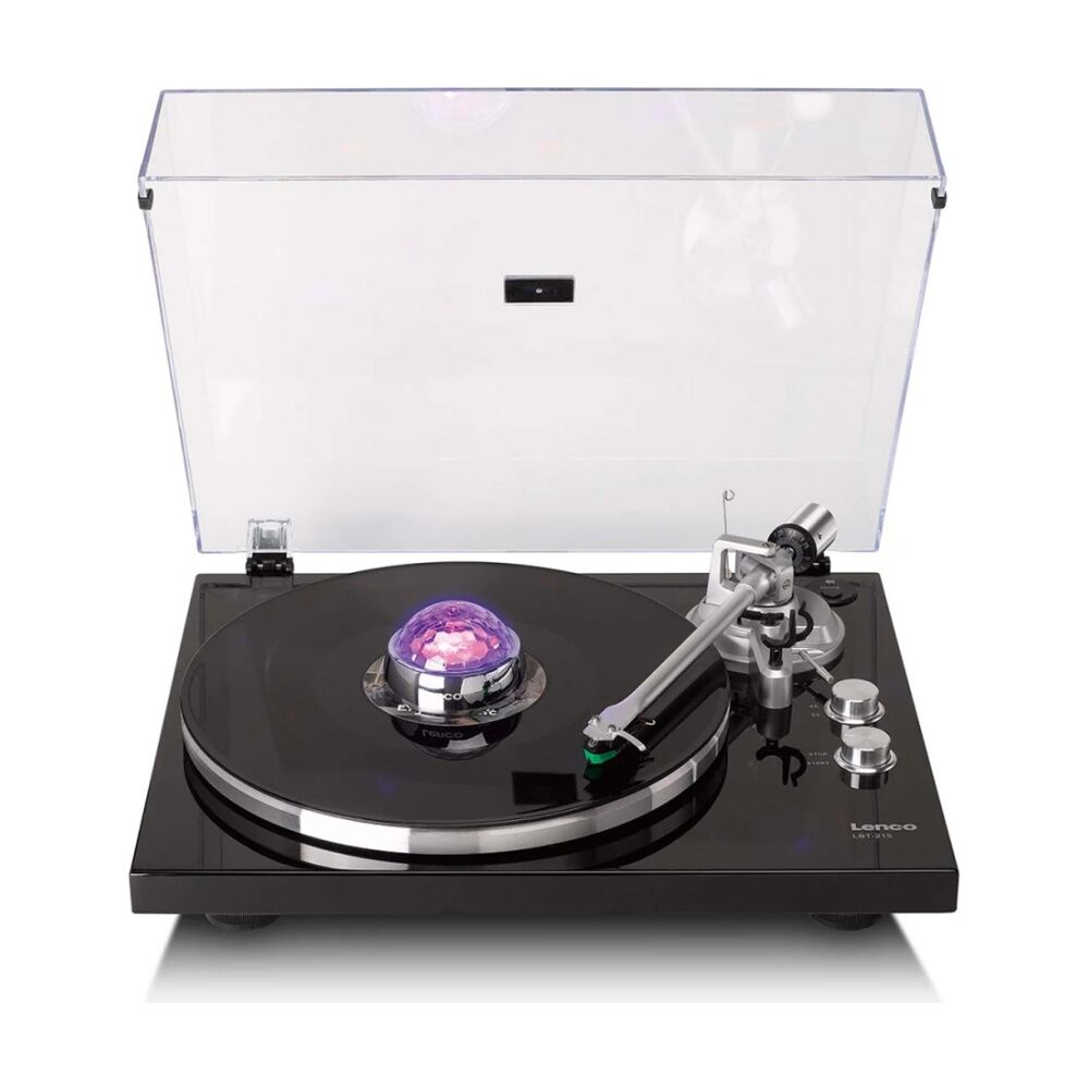 Lenco TTA-080SI Record Turntable Player Centre Stabiliser W/ LED Light Silver