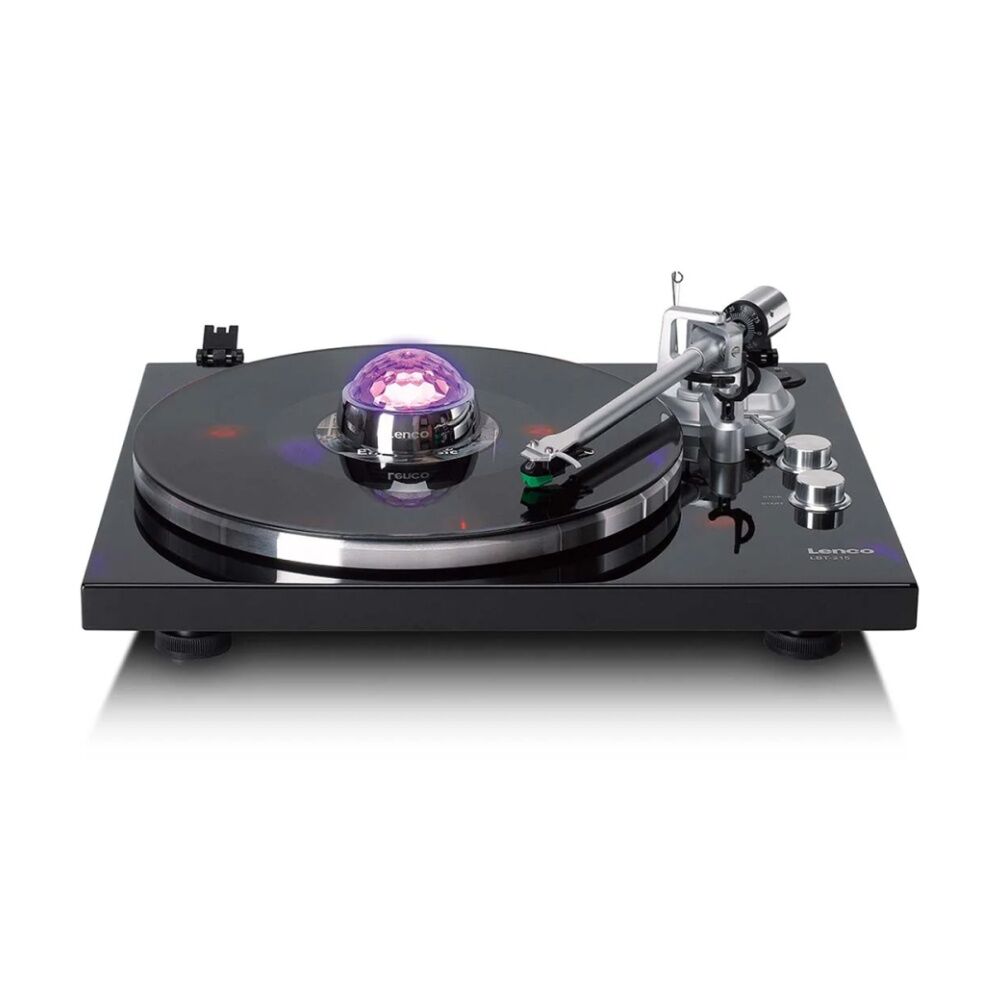 Lenco TTA-080SI Record Turntable Player Centre Stabiliser W/ LED Light Silver