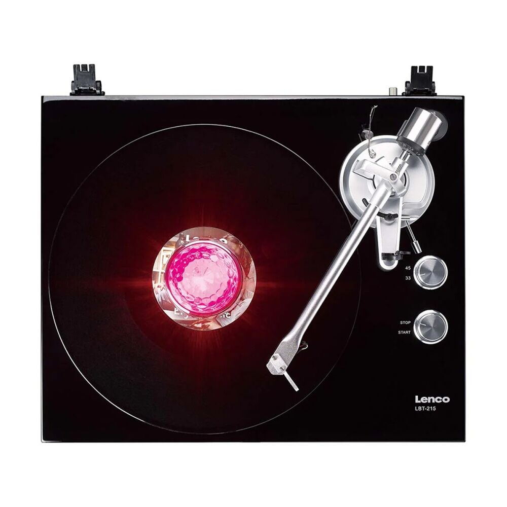 Lenco TTA-080SI Record Turntable Player Centre Stabiliser W/ LED Light Silver