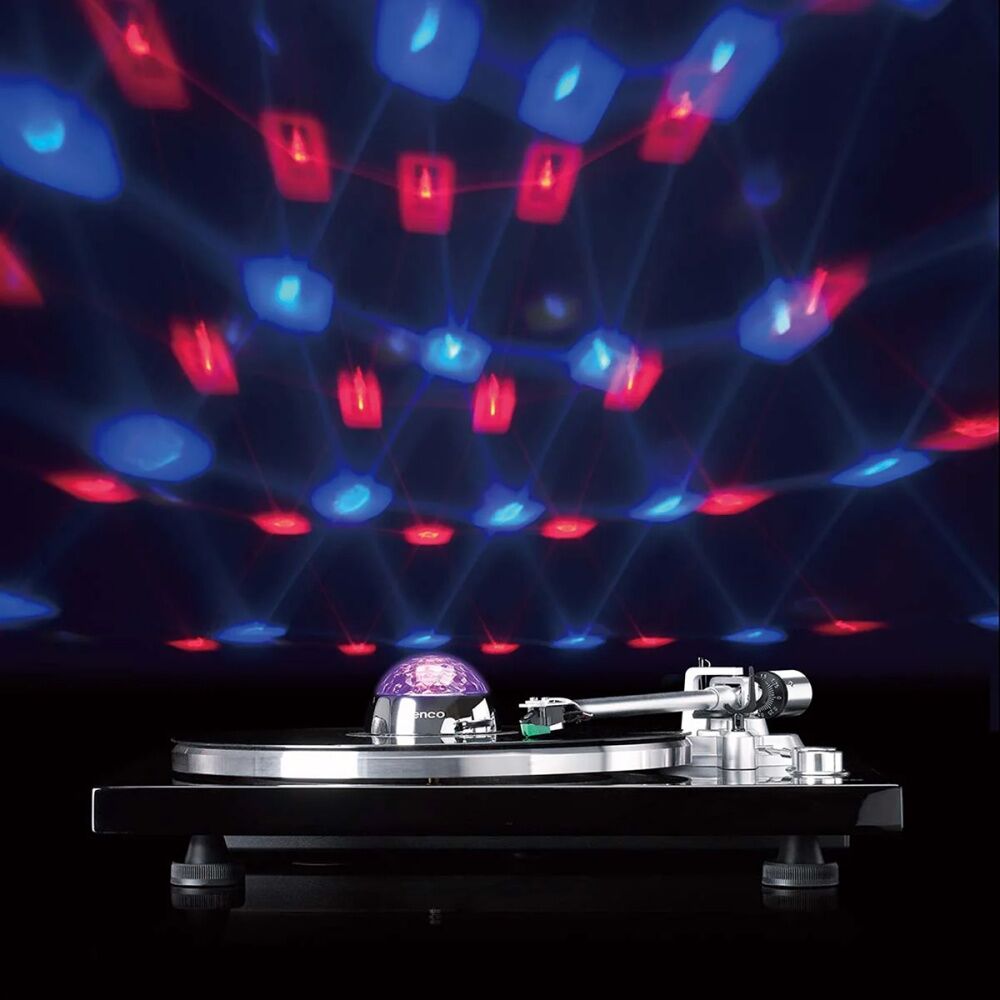 Lenco TTA-080SI Record Turntable Player Centre Stabiliser W/ LED Light Silver
