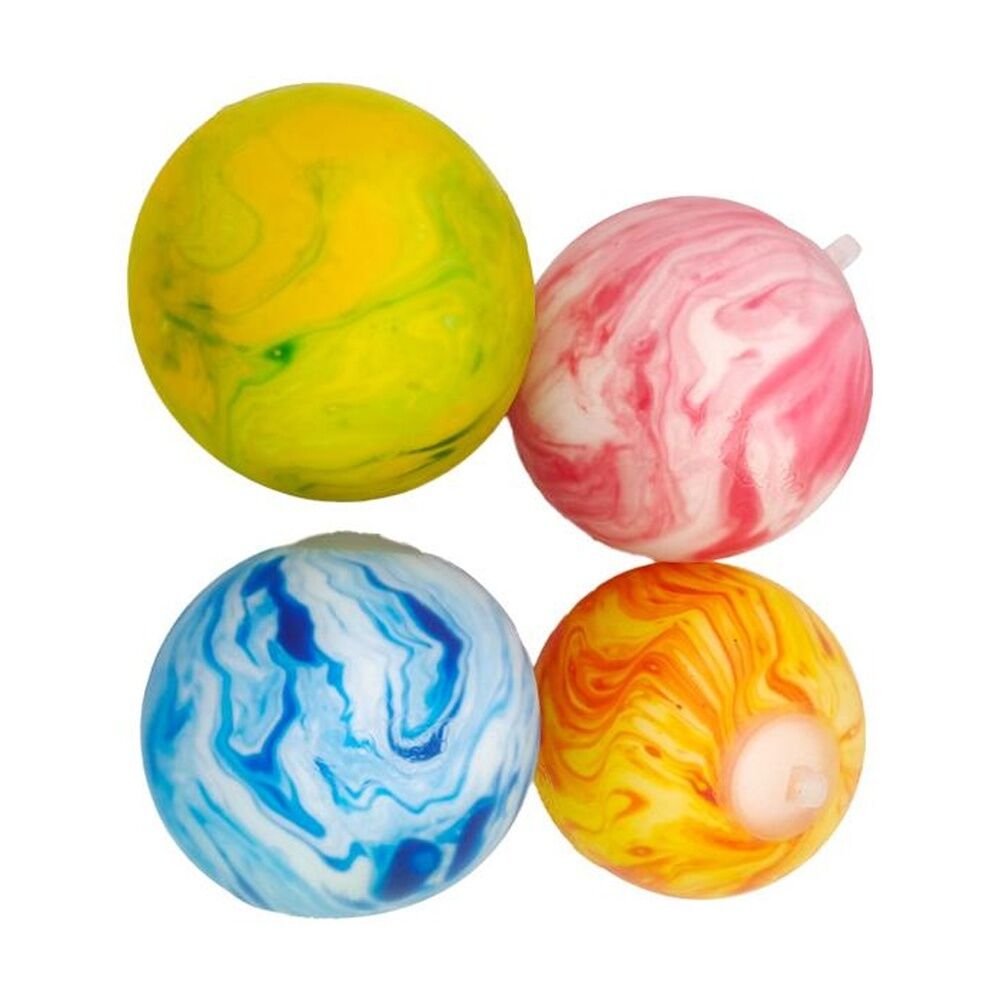 6PK Braz Marble Swirl Squishy Squeeze Ball Toy 10cm Multi Colour Assorted