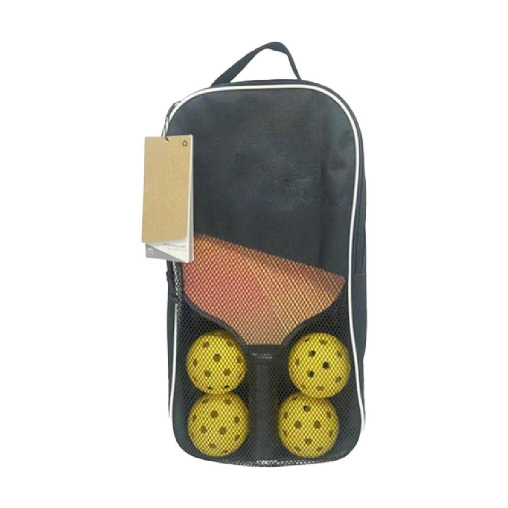 Braz Outdoor Sports Play Pickleball Set W/ Two Paddles & 4 Balls Yellow
