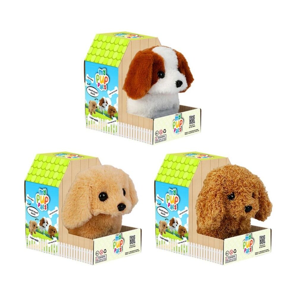 2PK Braz Robot Soft Plush Puppy Kids Toy Multi Dog Designs Assorted