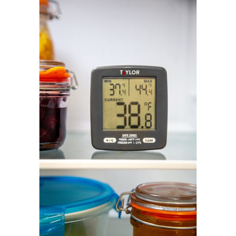 Taylor Pro Digital Fridge Freezer Thermometer Min Max Temperature Plastic