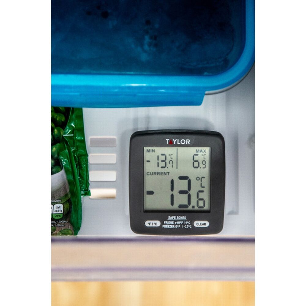 Taylor Pro Digital Fridge Freezer Thermometer Min Max Temperature Plastic