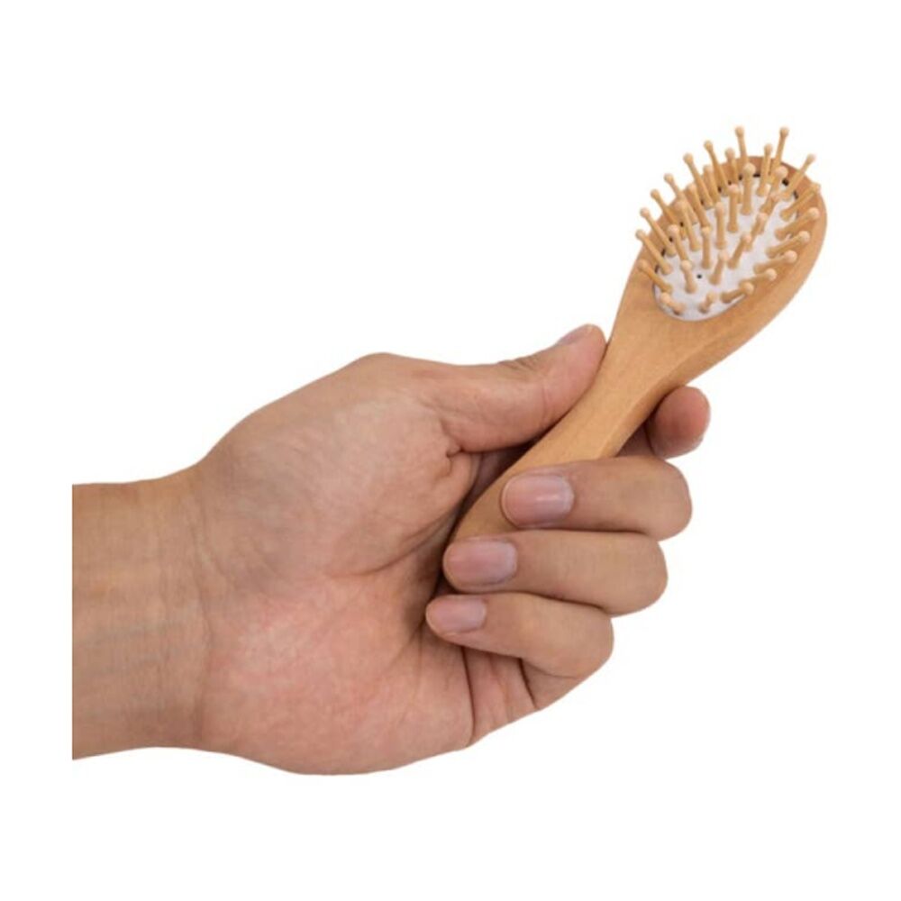 2x 2pc Tiny Wonders My First Hairbrush Set Wooden Baby Brushes Brown 4x3x15.5cm