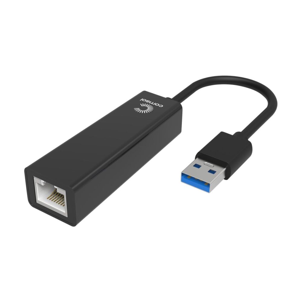 2PK Comsol USB 3.0 to Gigabit Ethernet Network Computer Adaptor Black