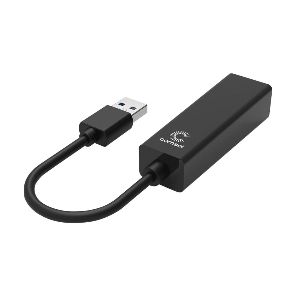 2PK Comsol USB 3.0 to Gigabit Ethernet Network Computer Adaptor Black