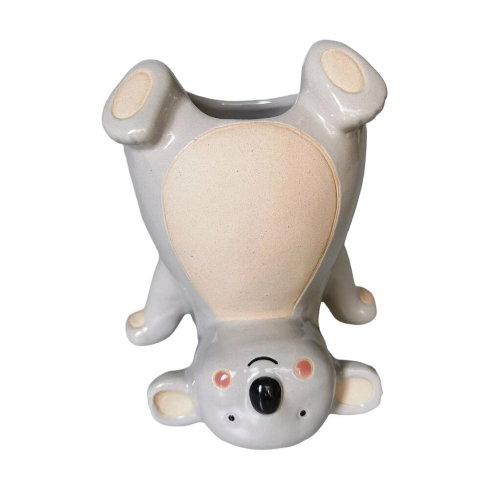 Urban Products Koala Handstand Grey Decorative Indoor Planter 15cm