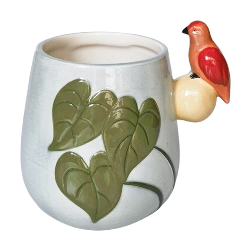 2x Urban Products Madagascar Planter Blue Ceramic Decorative Pot 15cm