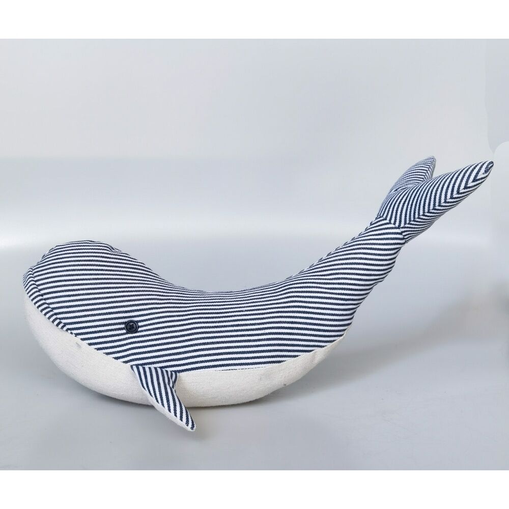 2x Urban Products Whale Blue Plush Doorstopper Decorative Decor 22cm