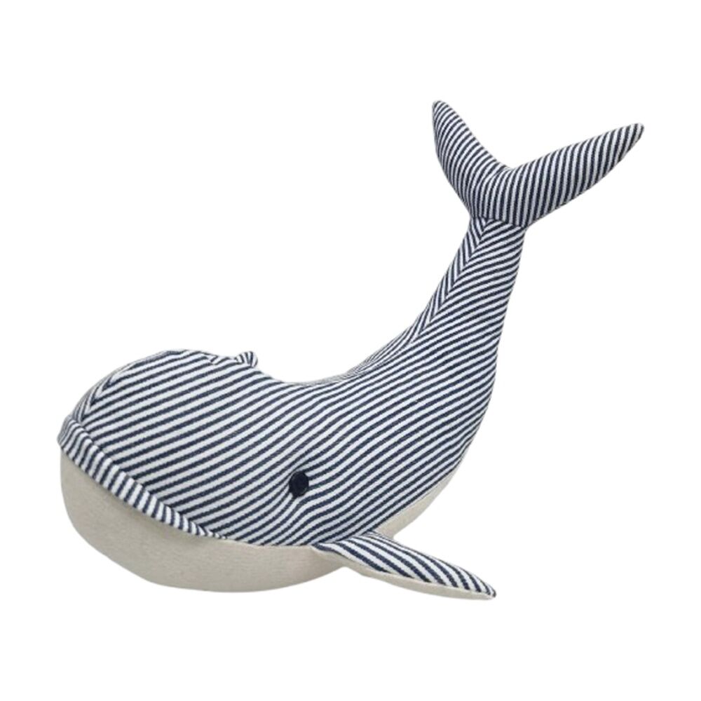 2x Urban Products Whale Blue Plush Doorstopper Decorative Decor 22cm