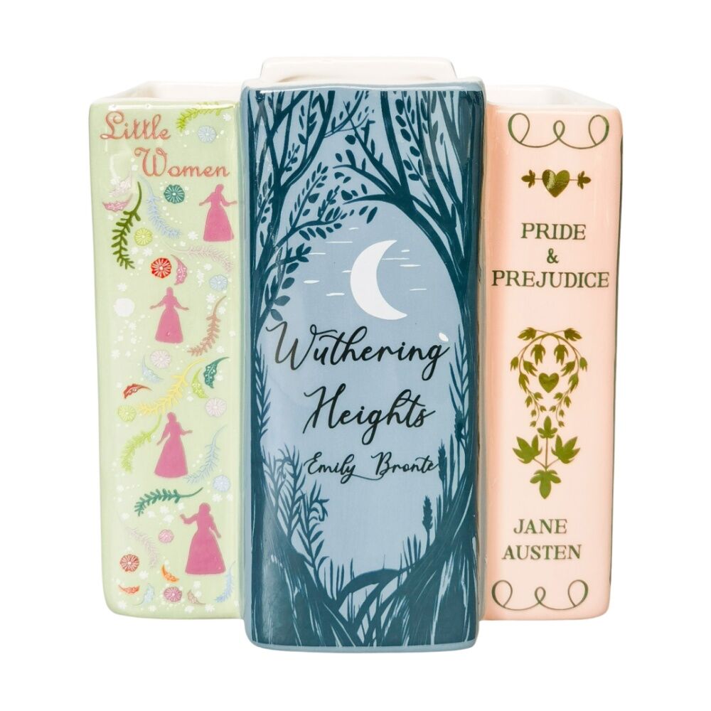 Urban Products Girly Classic Books Planter Ceramic Home Decor Pink/Green
