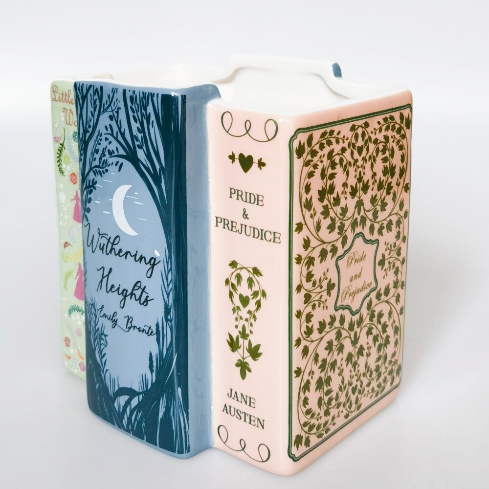 Urban Products Girly Classic Books Planter Ceramic Home Decor Pink/Green