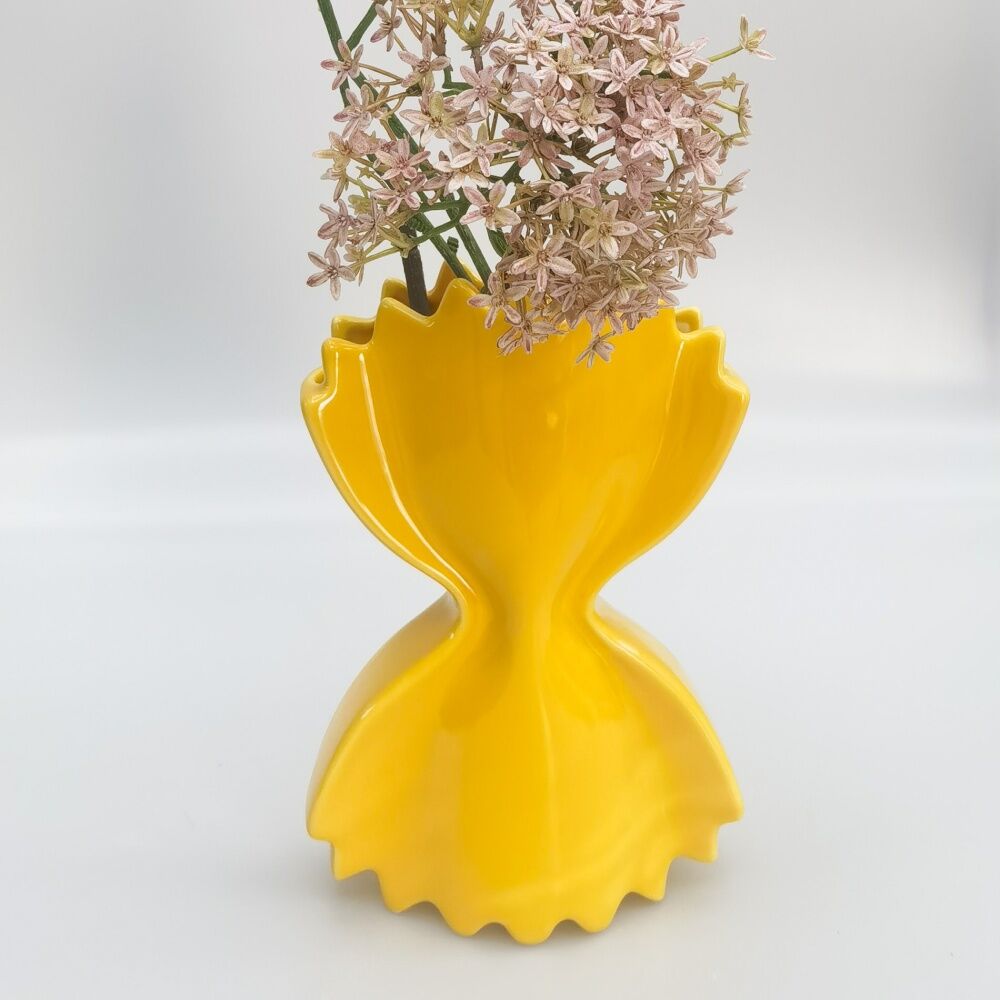 2pc Urban Products Yellow Ceramic Pasta Decorative Salt & Pepper Shakers 8cm