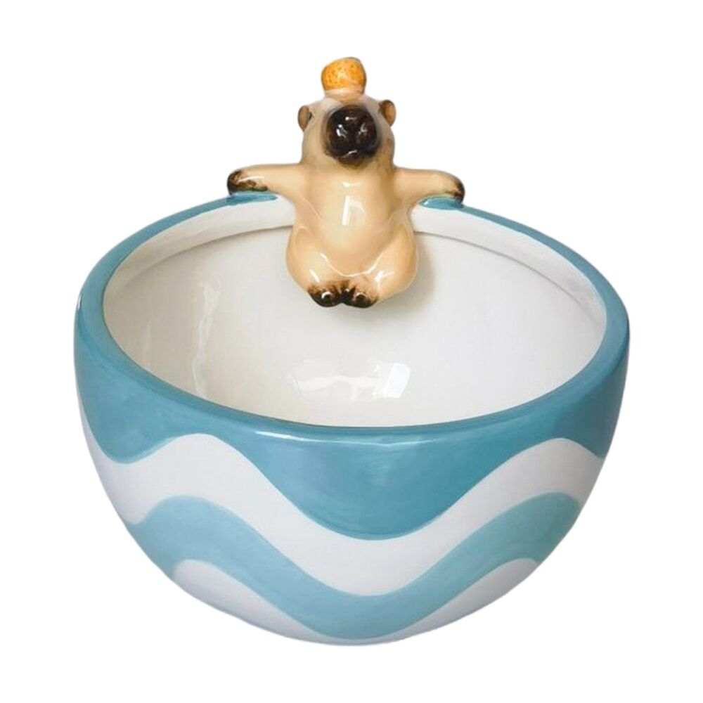 Urban Products Capybara Blue/Brown Ceramic Decorative Bowl 16cm