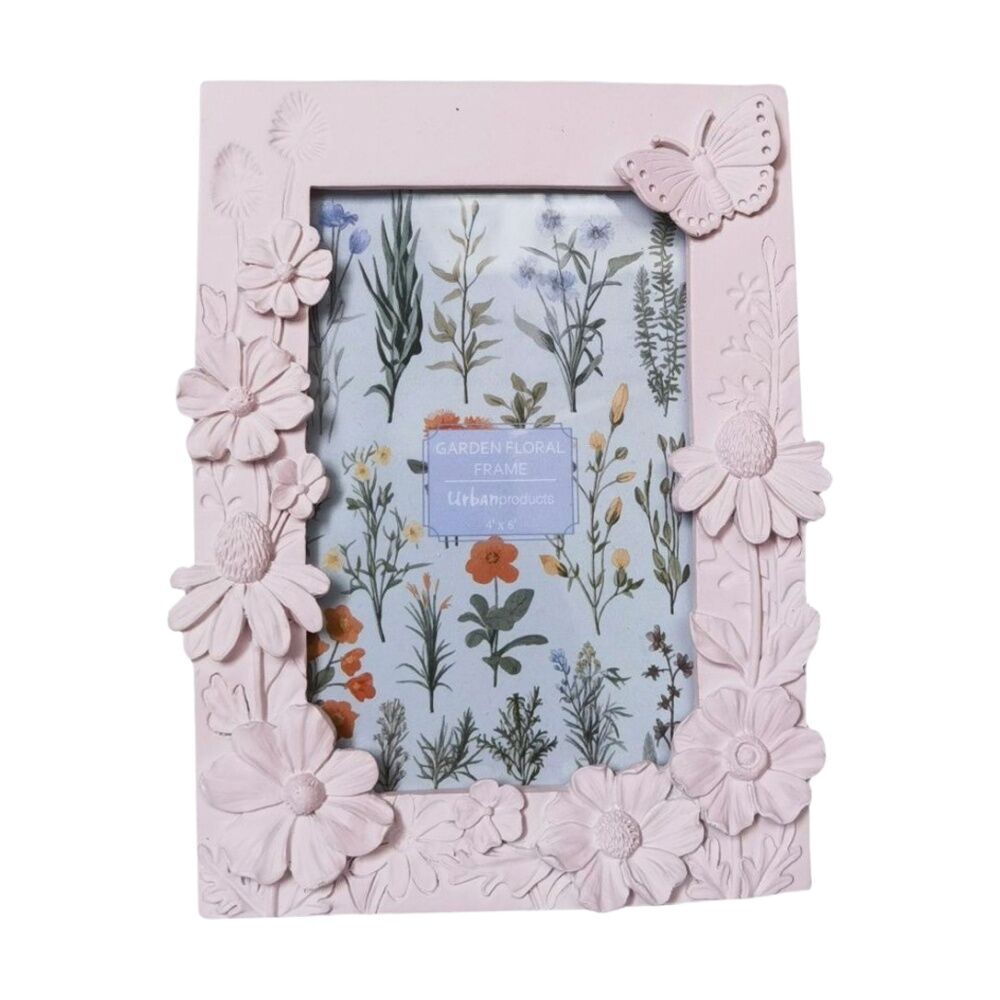 Urban Products Garden Floral Pink Decorative Photo Frame 4x6inch