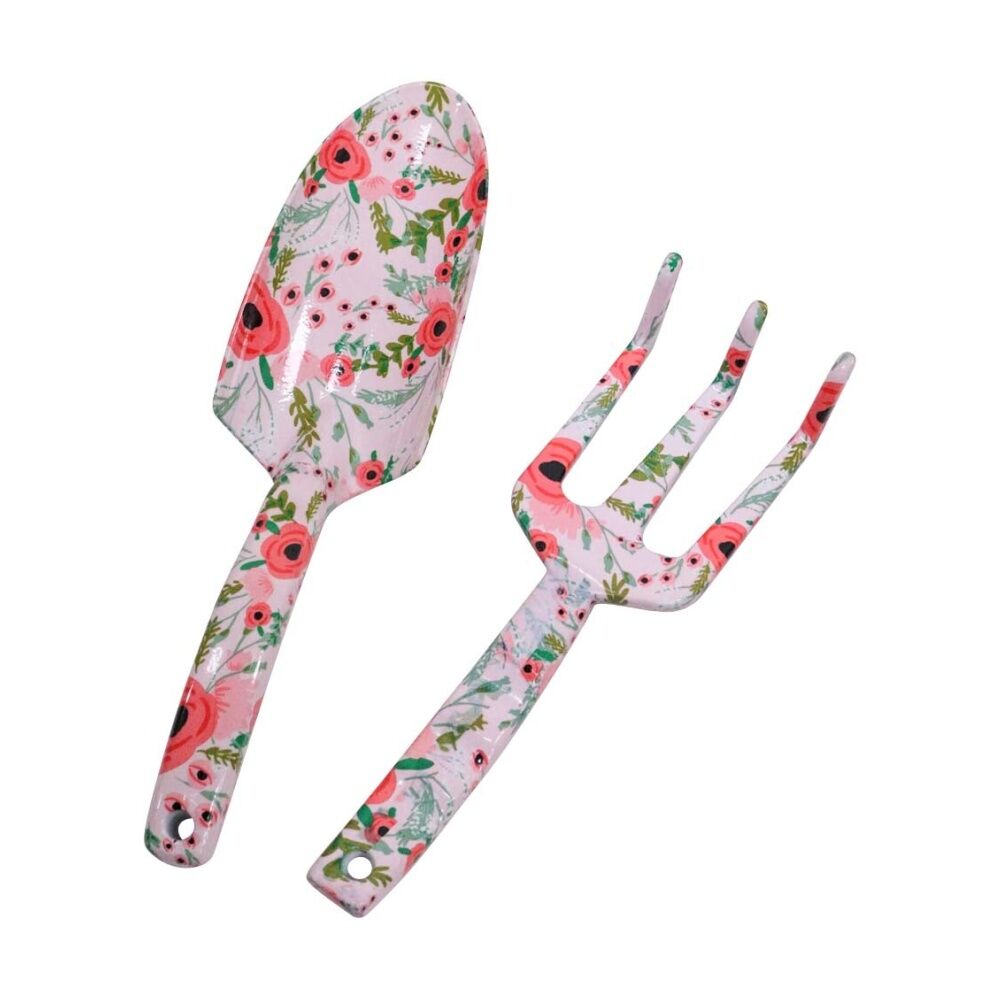 2pc LVD Outdoor Gardening/Planting Aluminium Trowel & Fork Tool Set Summer