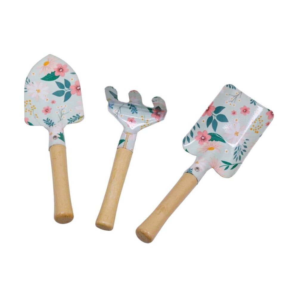 LVD Kids Regular/Square Shovel & Rake Garden Tool Set Ditsy Pastel Floral