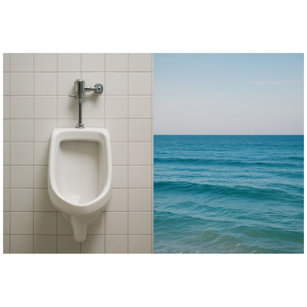 2x 10pc Cleanstar Anti-Splash Urinal Screens Ocean Fragrance Odour Control Blue