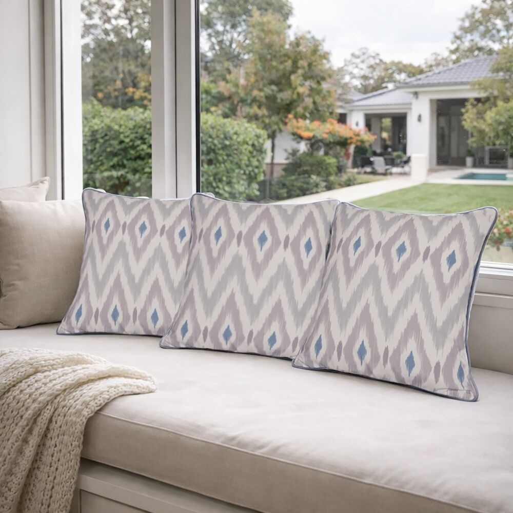 2PK Urban Style Lounge Cushion Throw Pillow Grey Diamond 45x45cm