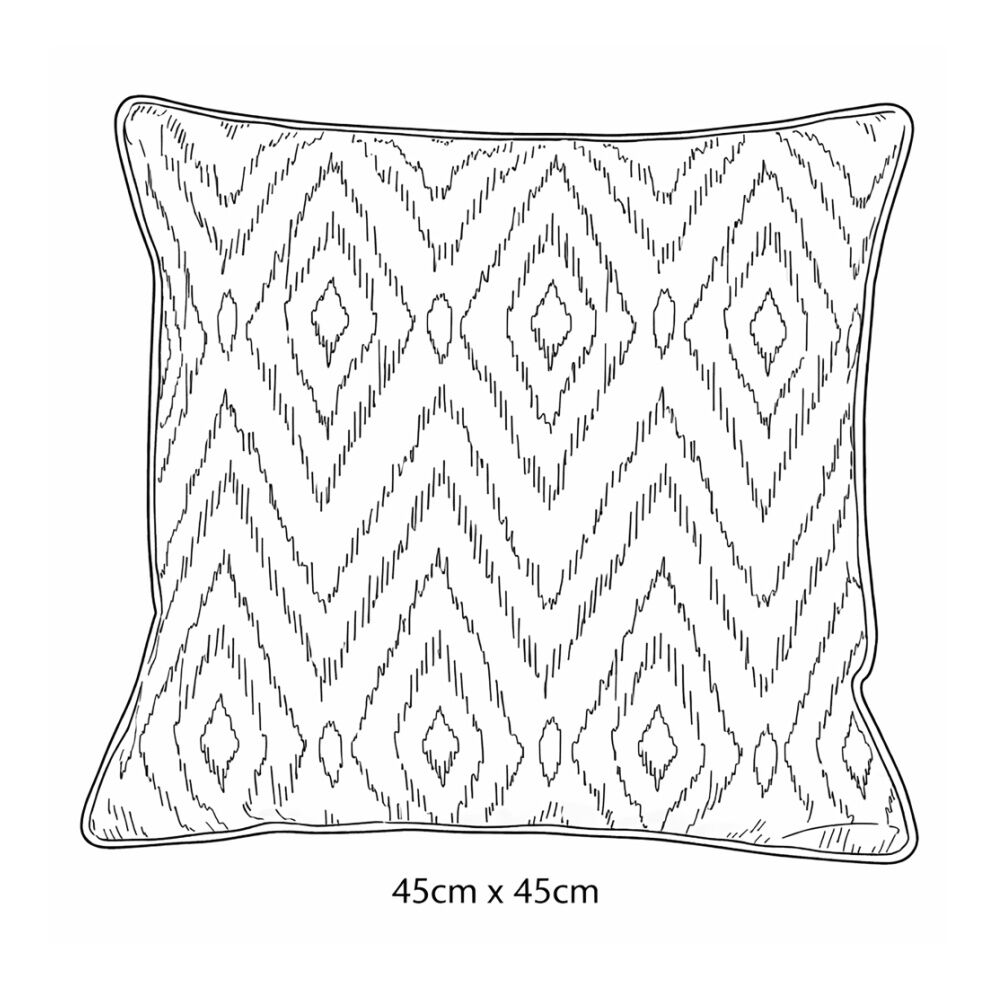 2PK Urban Style Lounge Cushion Throw Pillow Grey Diamond 45x45cm