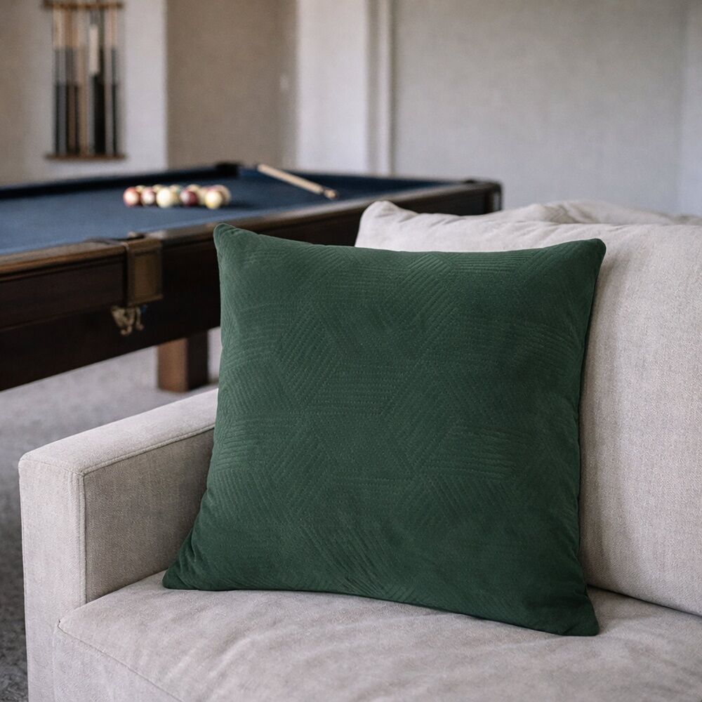 Urban Style Decorative Cushion Throw Pillow Green Lines 45x45cm